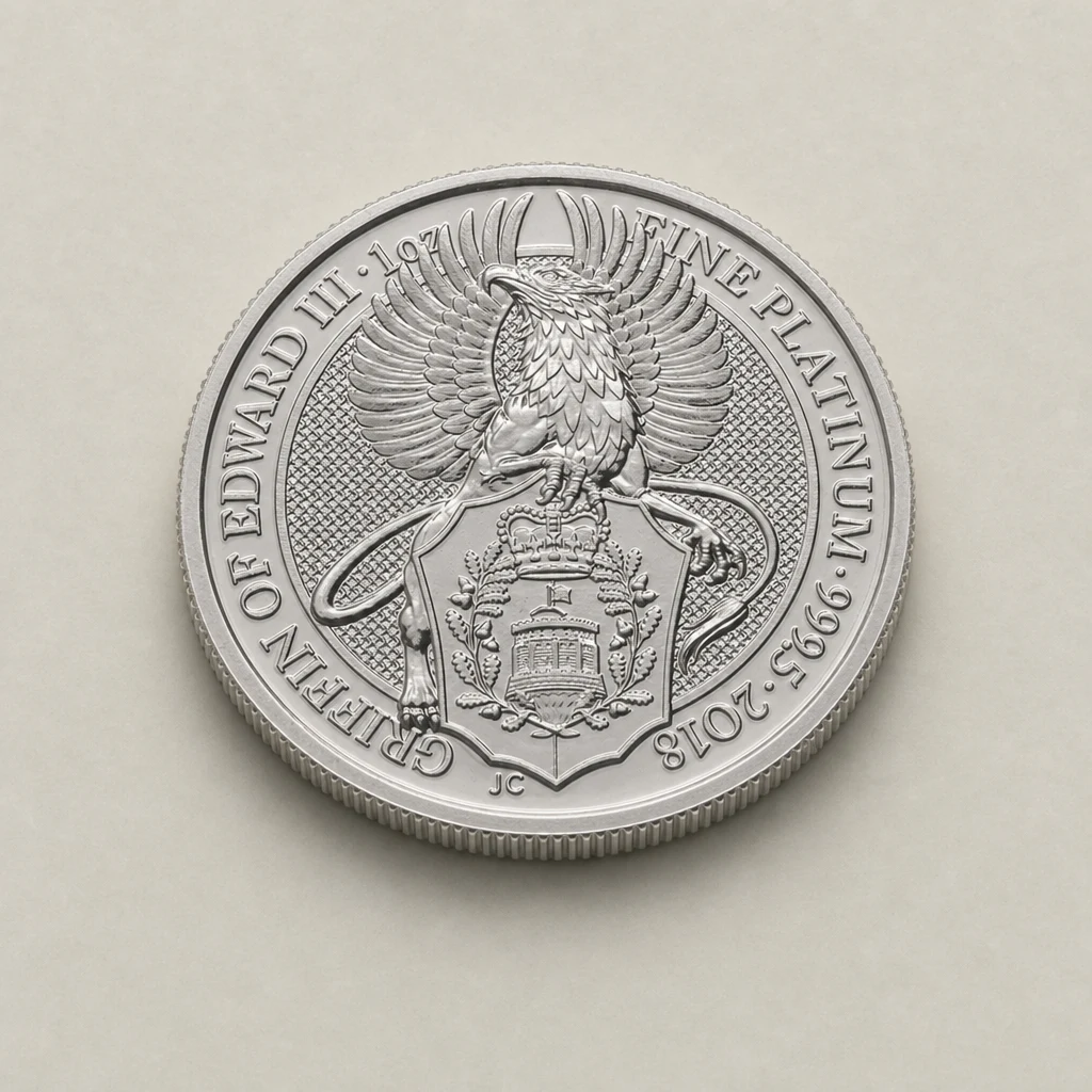 2018 1oz Platinum The Queen's Beasts Griffin of Edward III