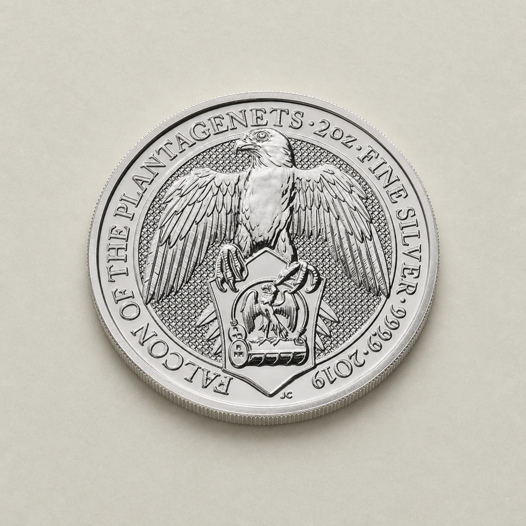 2019 2oz Silver The Queen's Beasts Falcon of the Plantagenets