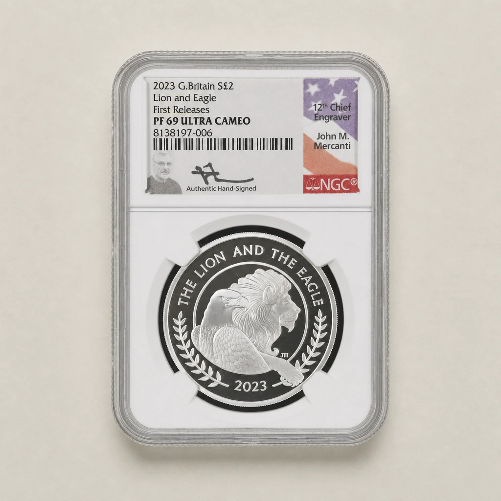 2023 1oz Silver Proof The Lion and the Eagle NGC PF69 (UCAM)