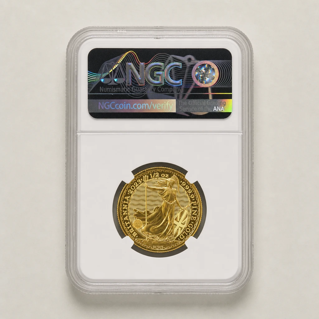 2023 1/2oz Gold Britannia First KCIII NGC MS70