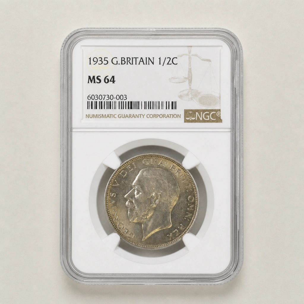 1935 Silver Half Crown NGC MS64