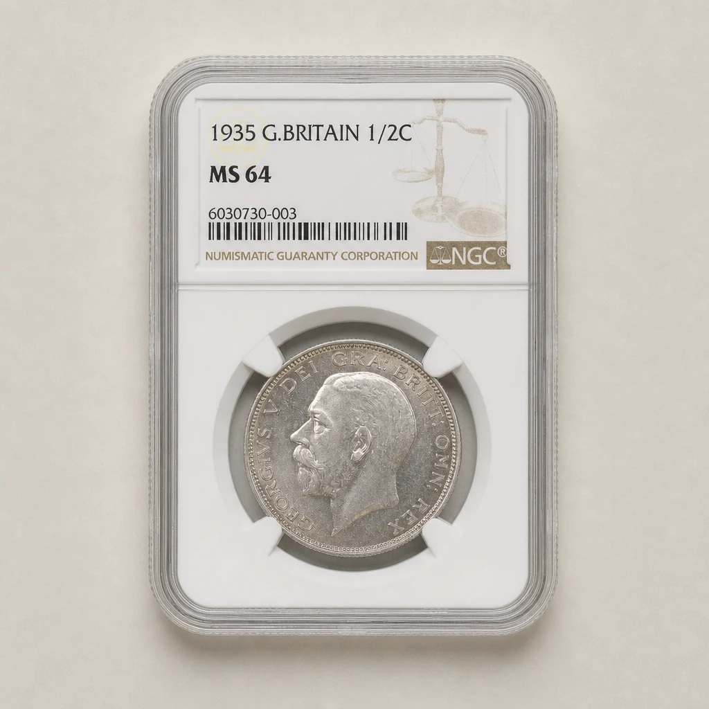 1935 Silver Half Crown NGC MS64