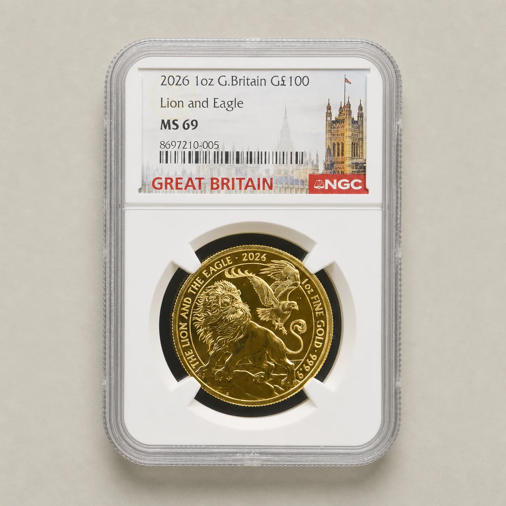 2026 1oz Gold The Lion and the Eagle NGC MS69