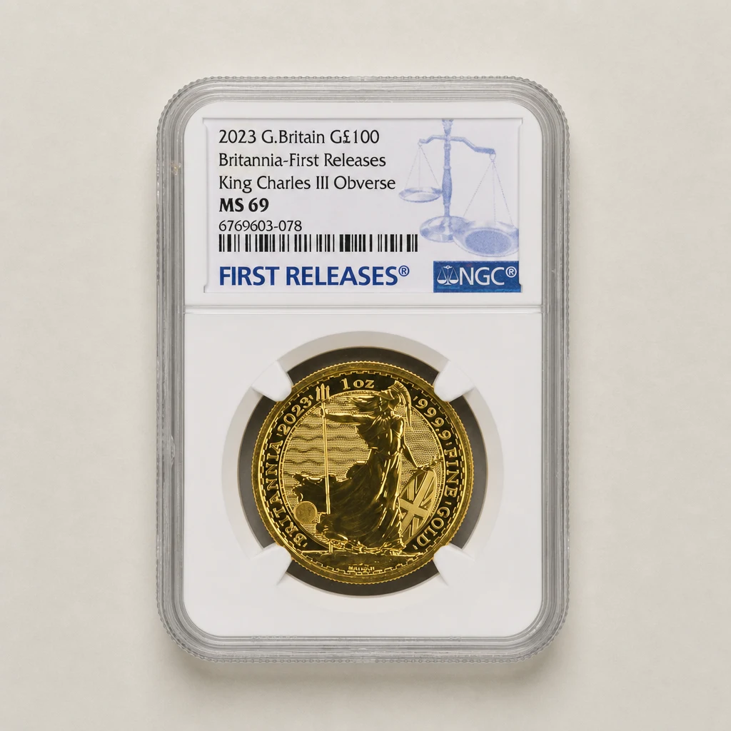 2023 1oz Gold Britannia KCIII Obverse NGC MS69