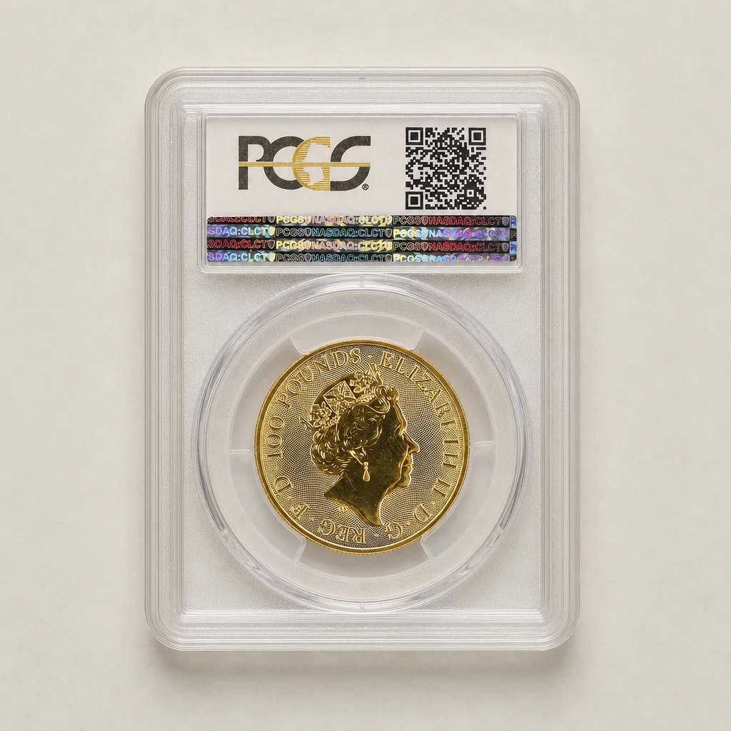 2019 1oz Gold The Queen's Beasts Falcon of the Plantagenets PCGS MS67