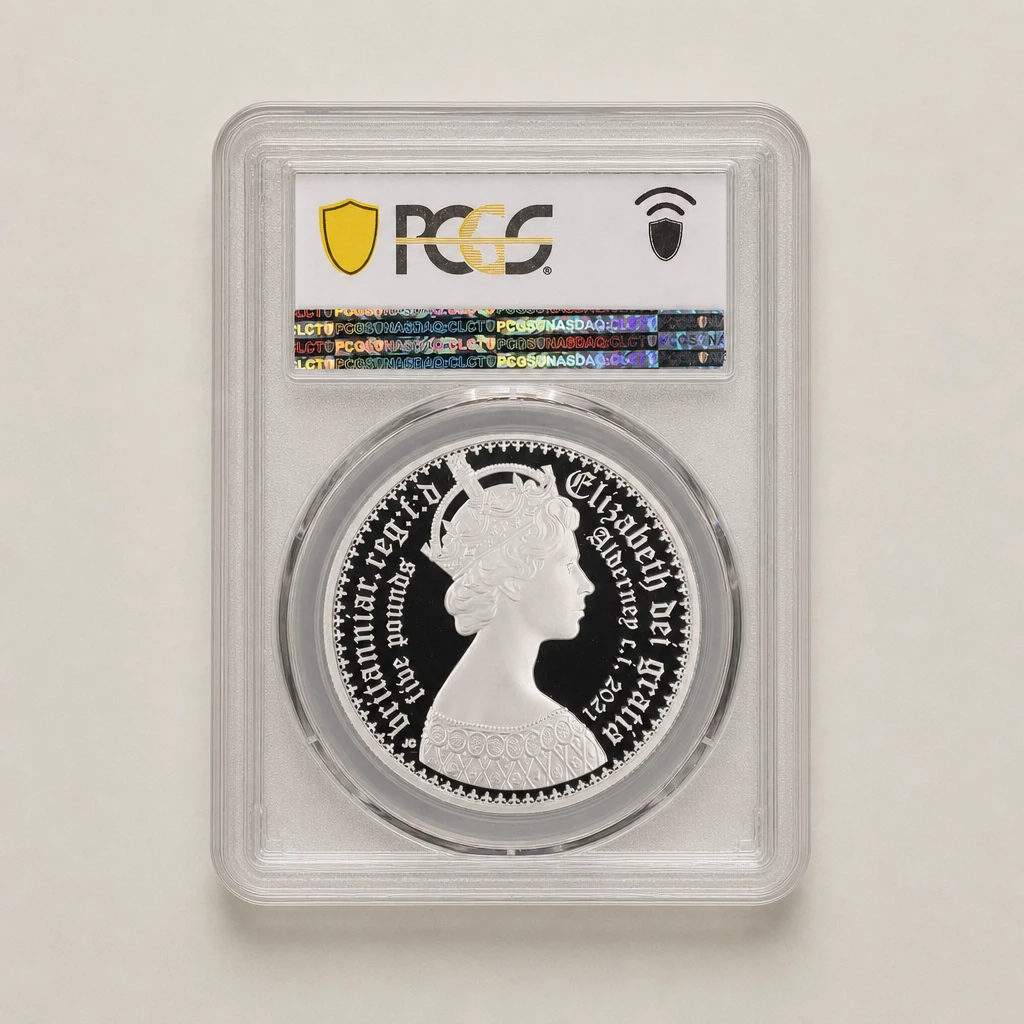 2021 2oz Silver Queen Elizabeth II Gothic Crown Proof PCGS PR70