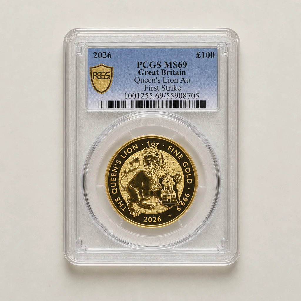 2026 1oz Gold The Tudor Beasts Queen's Lion PCGS MS69