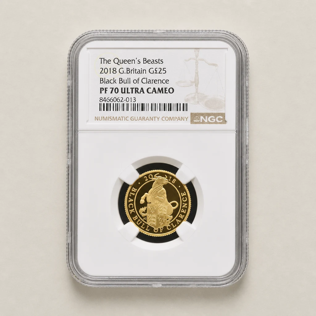 2018 1/4oz Gold Proof The Queen's Beasts Black Bull of Clarence NGC PF70 (UCAM)