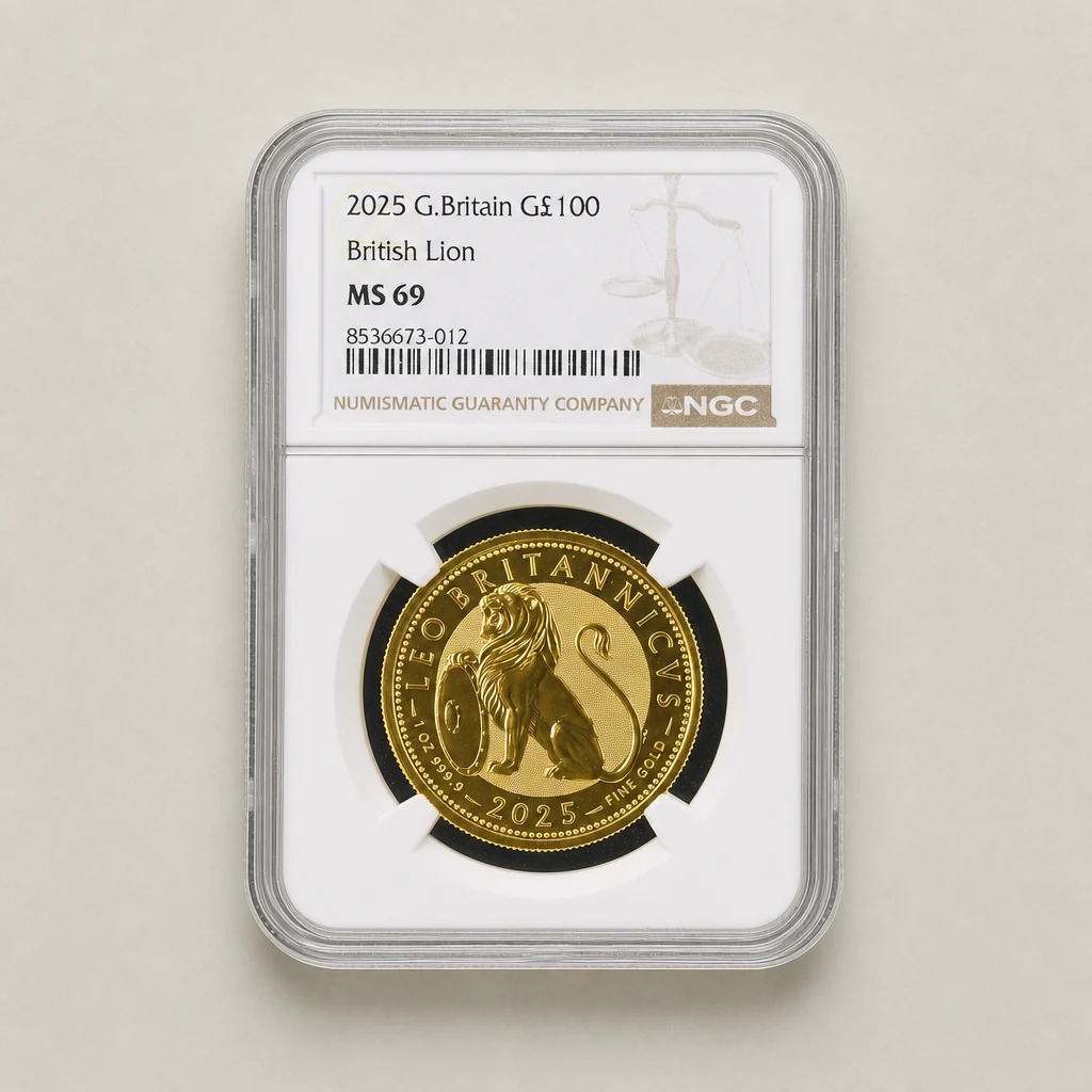 2025 1oz Gold The British Lion NGC MS69