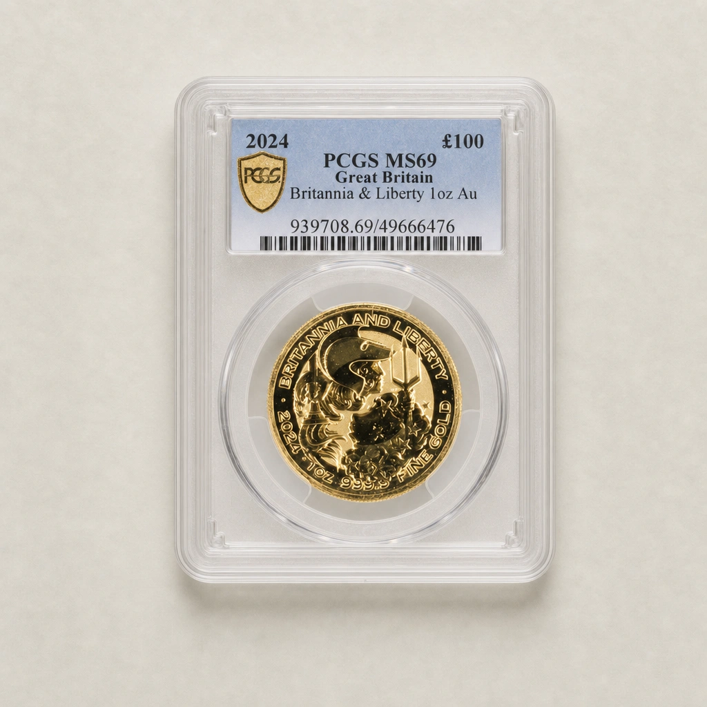 2025 1oz Gold Britannia & Liberty PCGS MS69