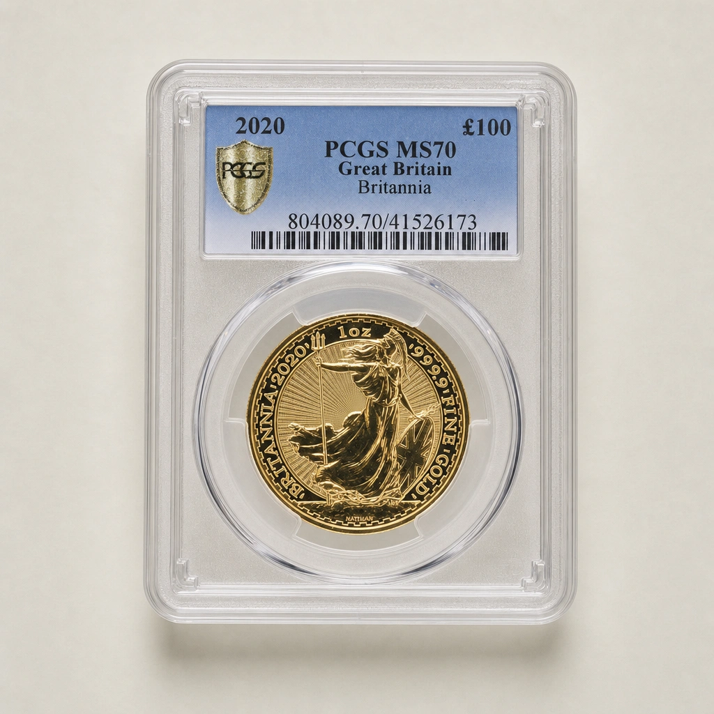 2020 1oz Gold Britannia PCGS MS70
