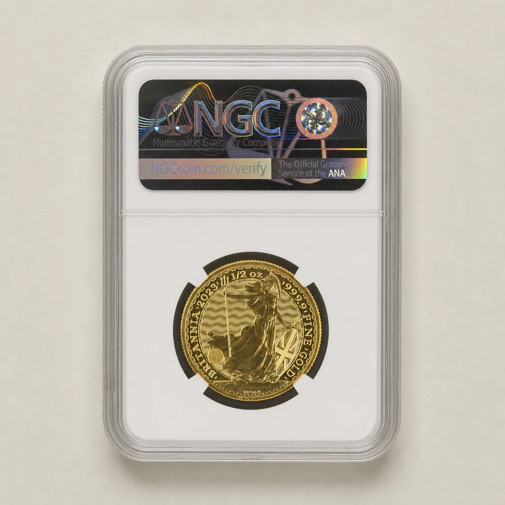 2023 1/2oz Gold Britannia Final QEII NGC MS70