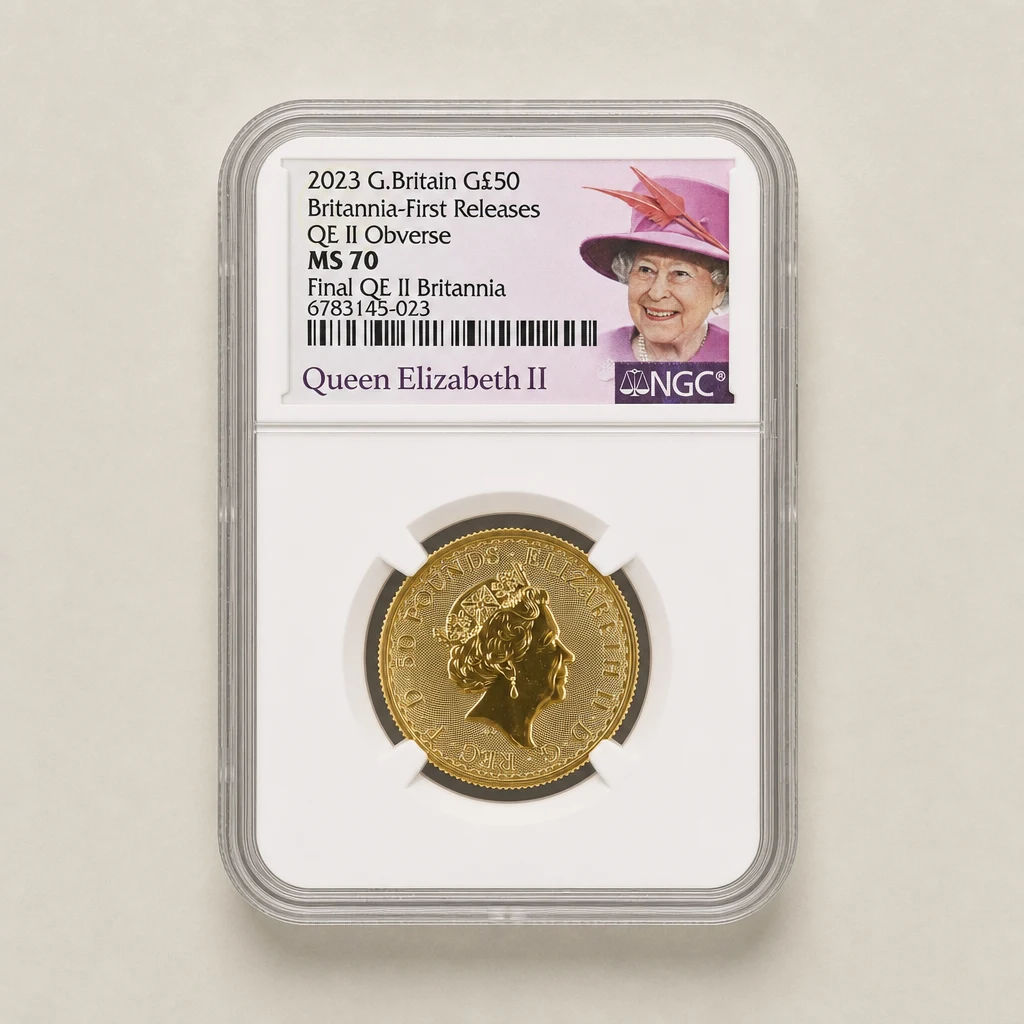 2023 1/2oz Gold Britannia Final QEII NGC MS70
