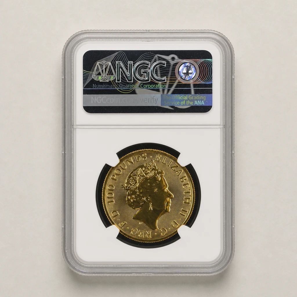 2023 1oz Gold The Tudor Beasts Yale of Beaufort NGC MS69
