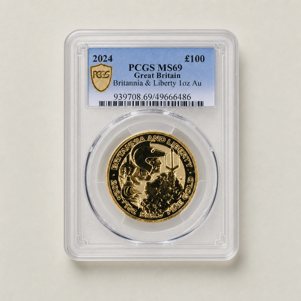 2024 1oz Gold Britannia & Liberty PCGS MS69