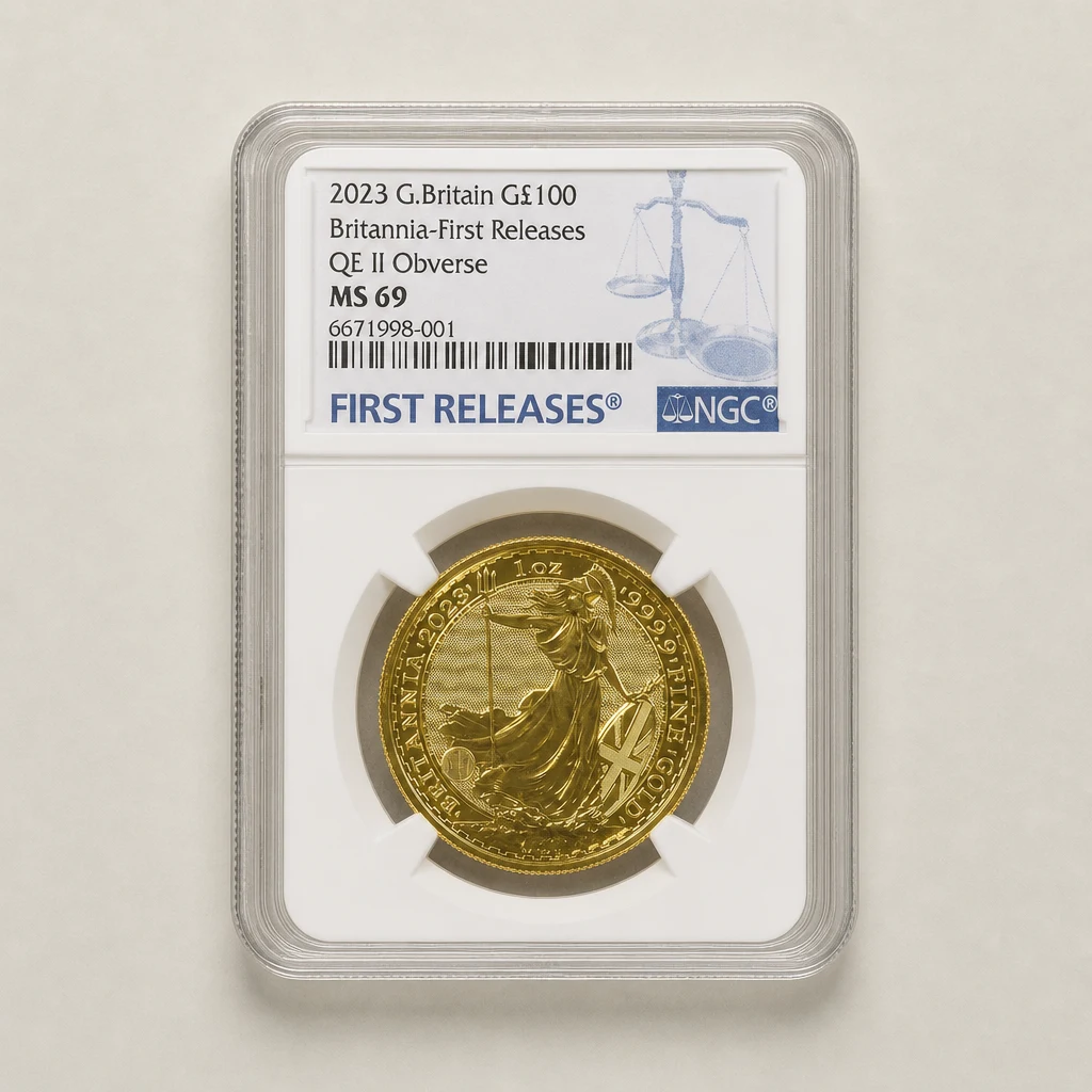 2023 1oz Gold Britannia QEII Obverse NGC MS69