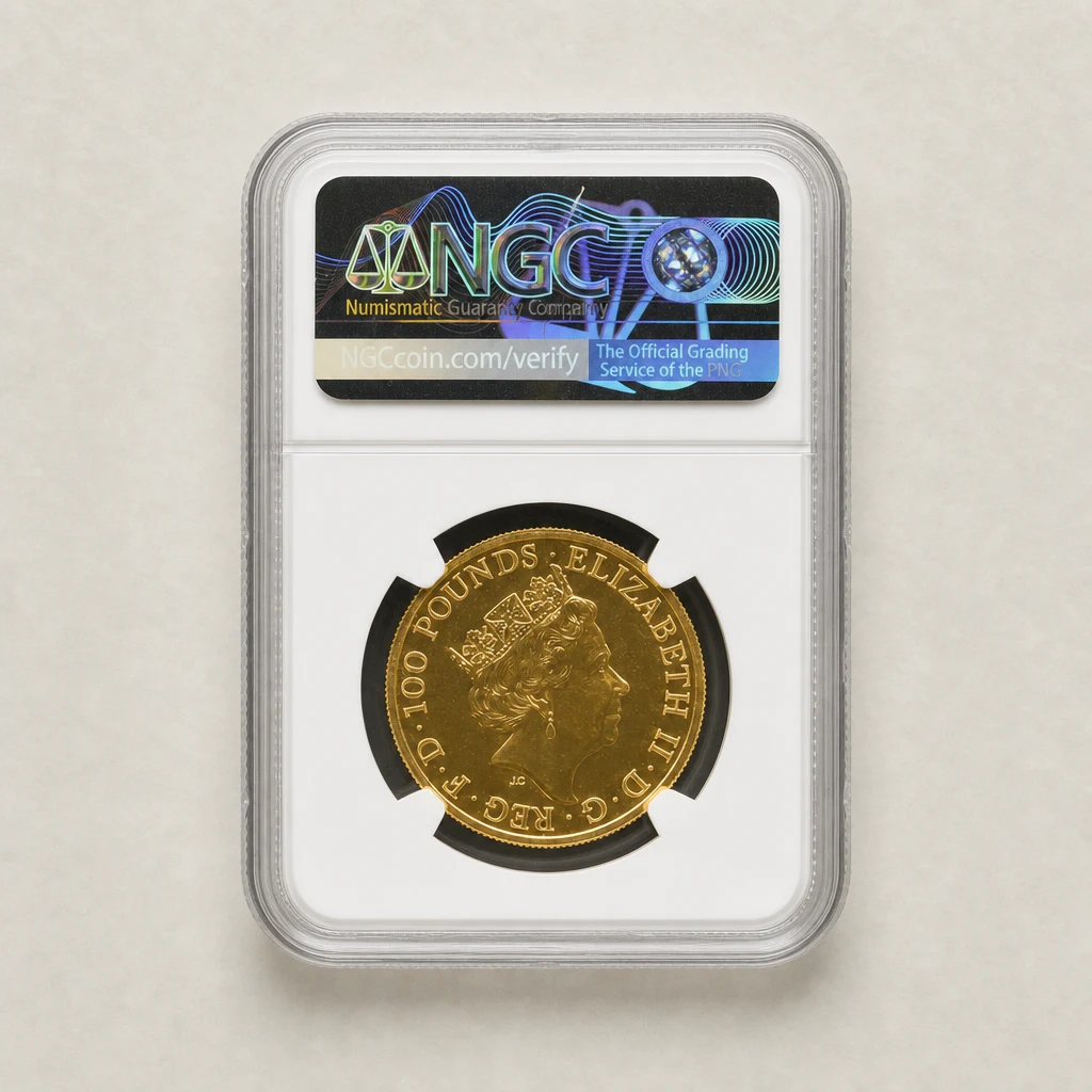 2016 1oz Gold The Queen's Beasts Lion of England NGC MS67