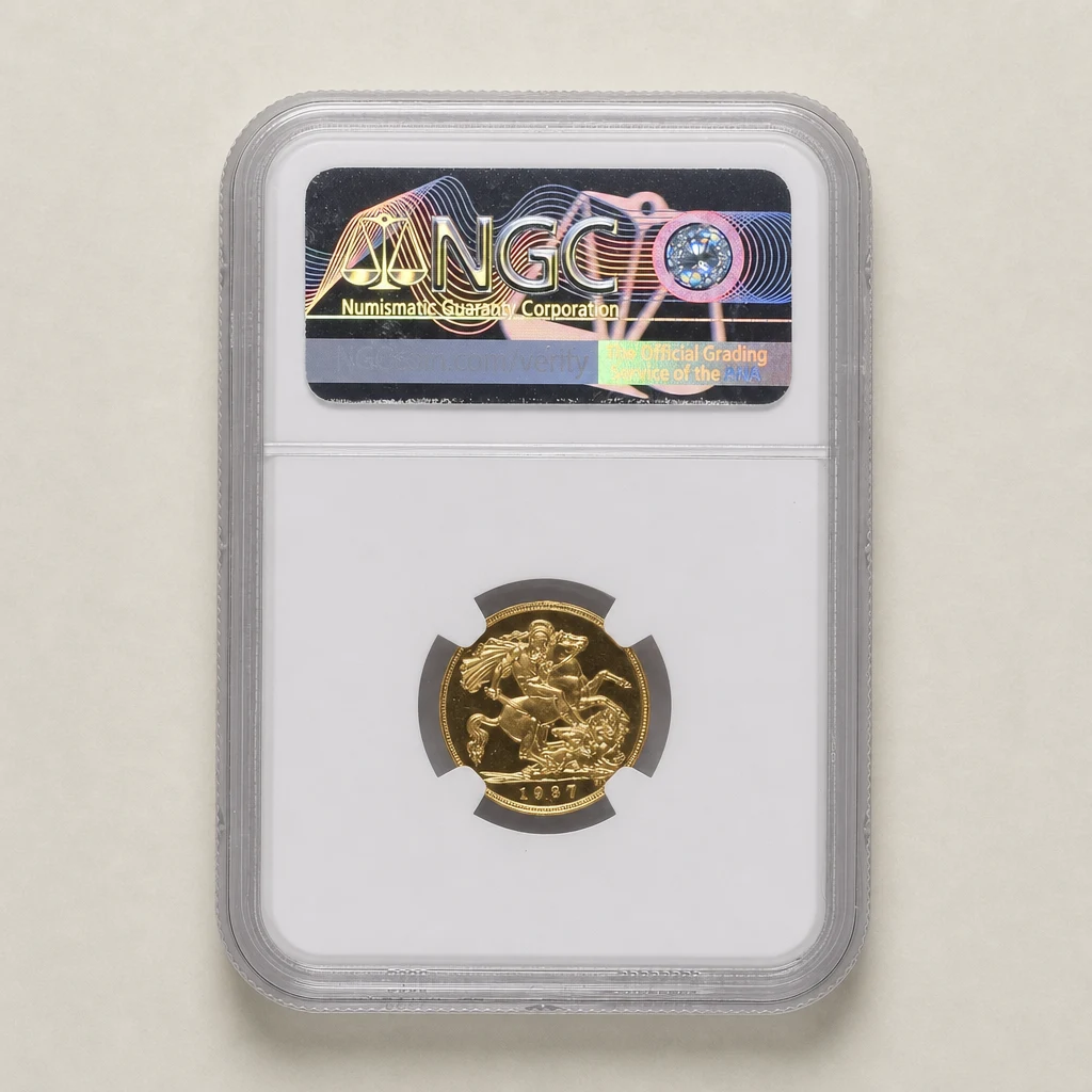 1937 Gold Proof Half Sovereign NGC PF64