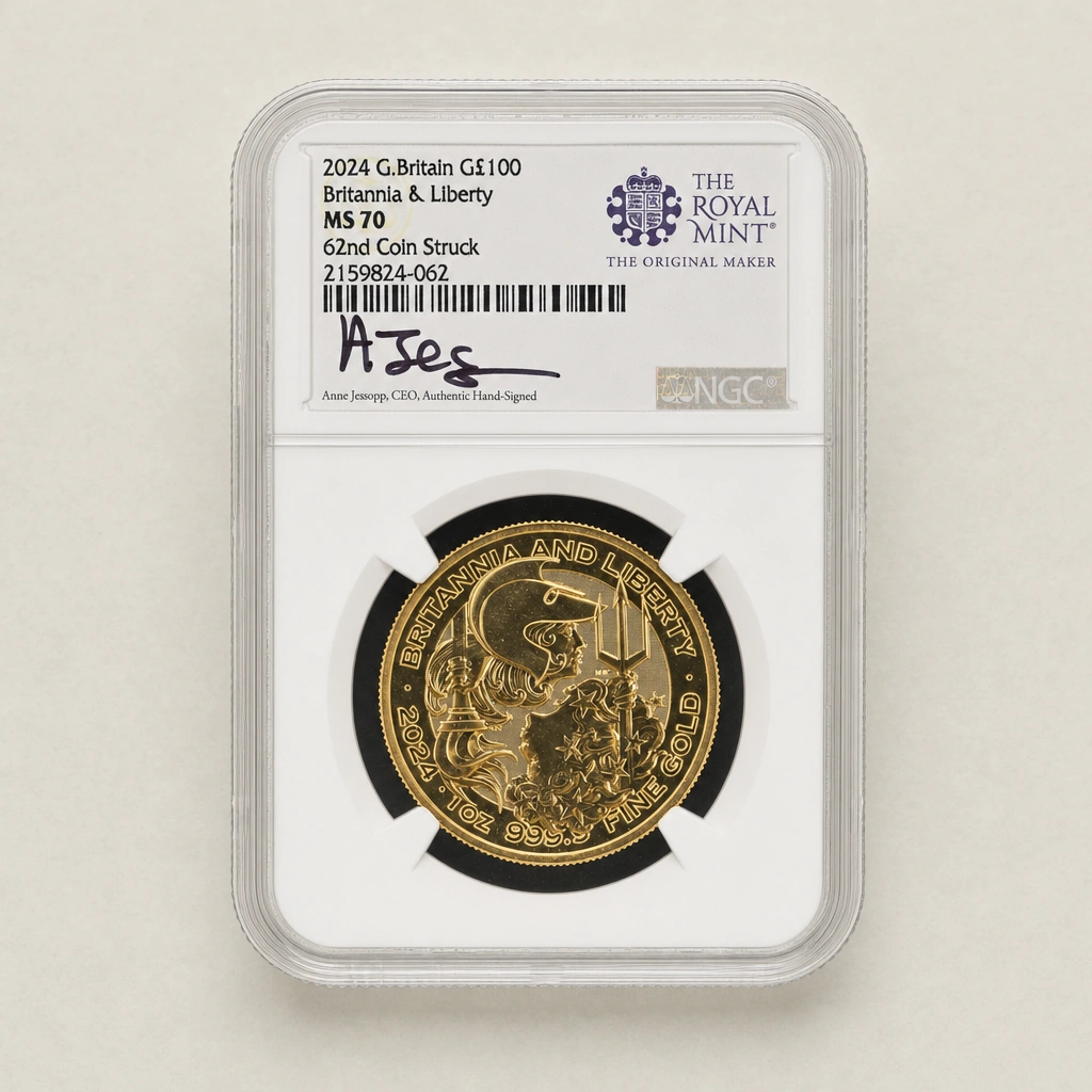 2024 1oz Gold Britannia & Liberty NGC MS70