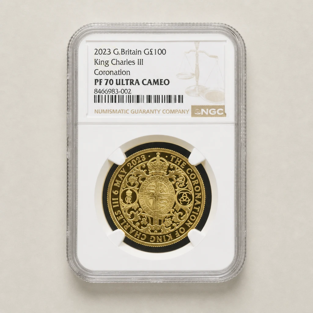 2023 1oz Gold Coronation (King Charles III) Proof NGC PF70 (UCAM)