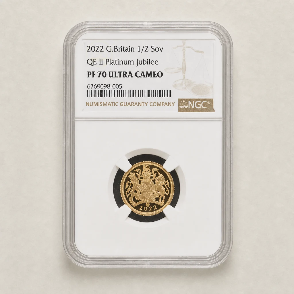 2022 Gold Proof Half Sovereign NGC PF70