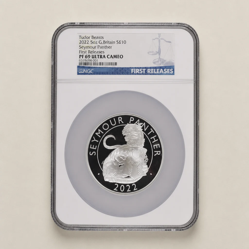 2022 5oz Silver Proof The Tudor Beasts Seymour Panther NGC PF69 (UCAM)