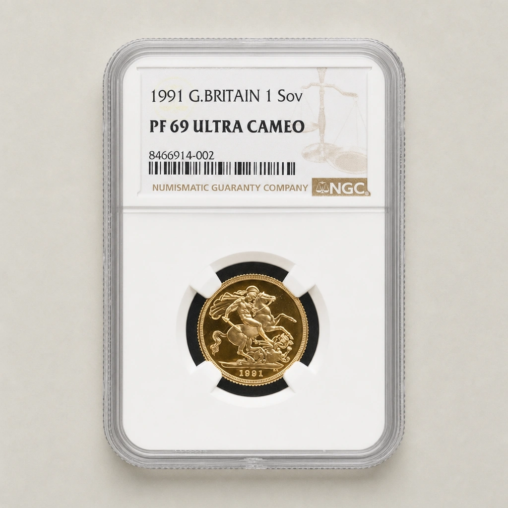 1991 Gold Proof Sovereign NGC PF69 (UCAM)
