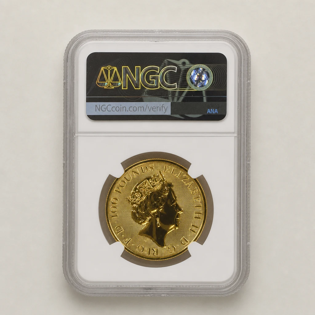 2022 1oz Gold The Tudor Beasts Lion of England NGC MS69