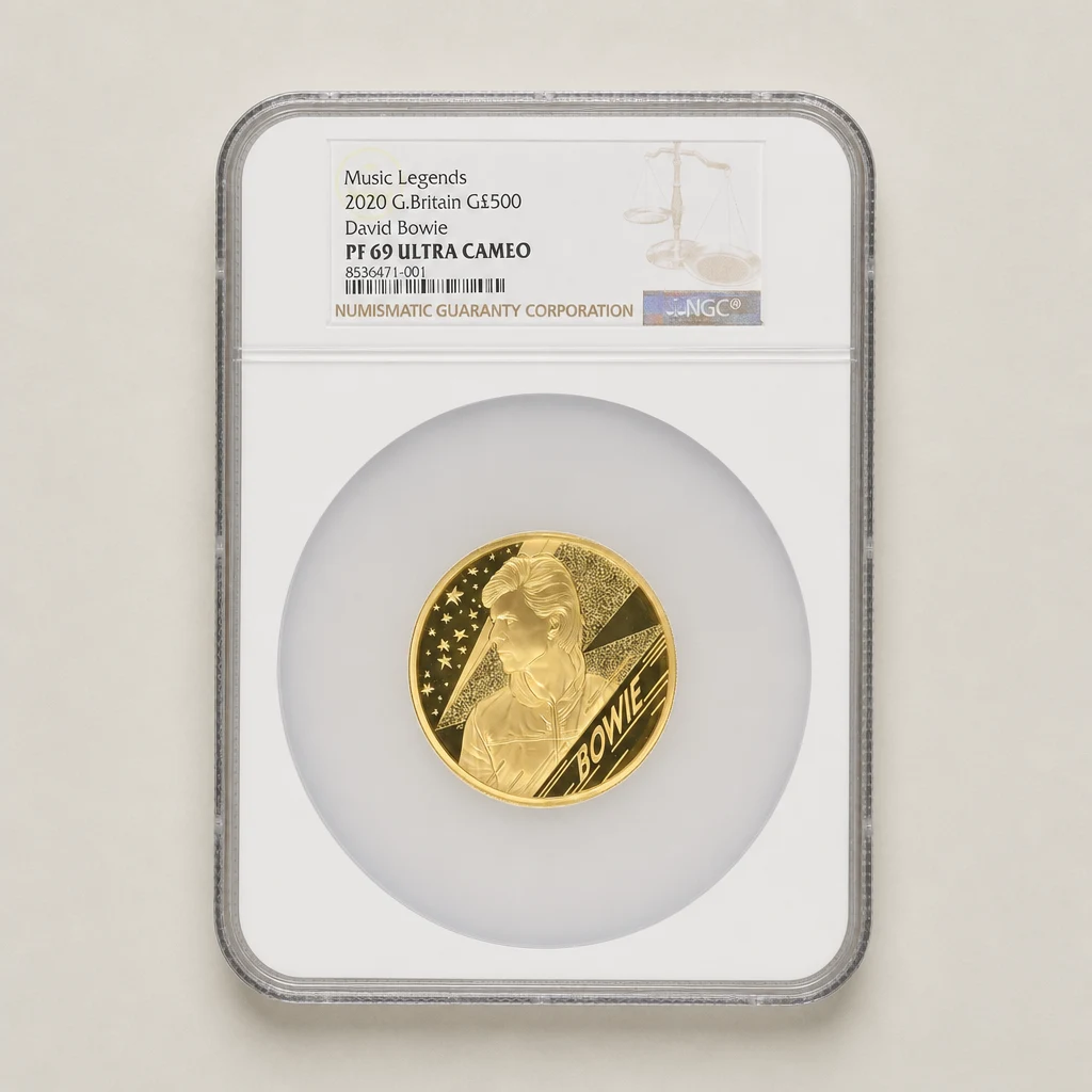 2020 5oz Gold Music Legends David Bowie Proof NGC PF69 (UCAM)