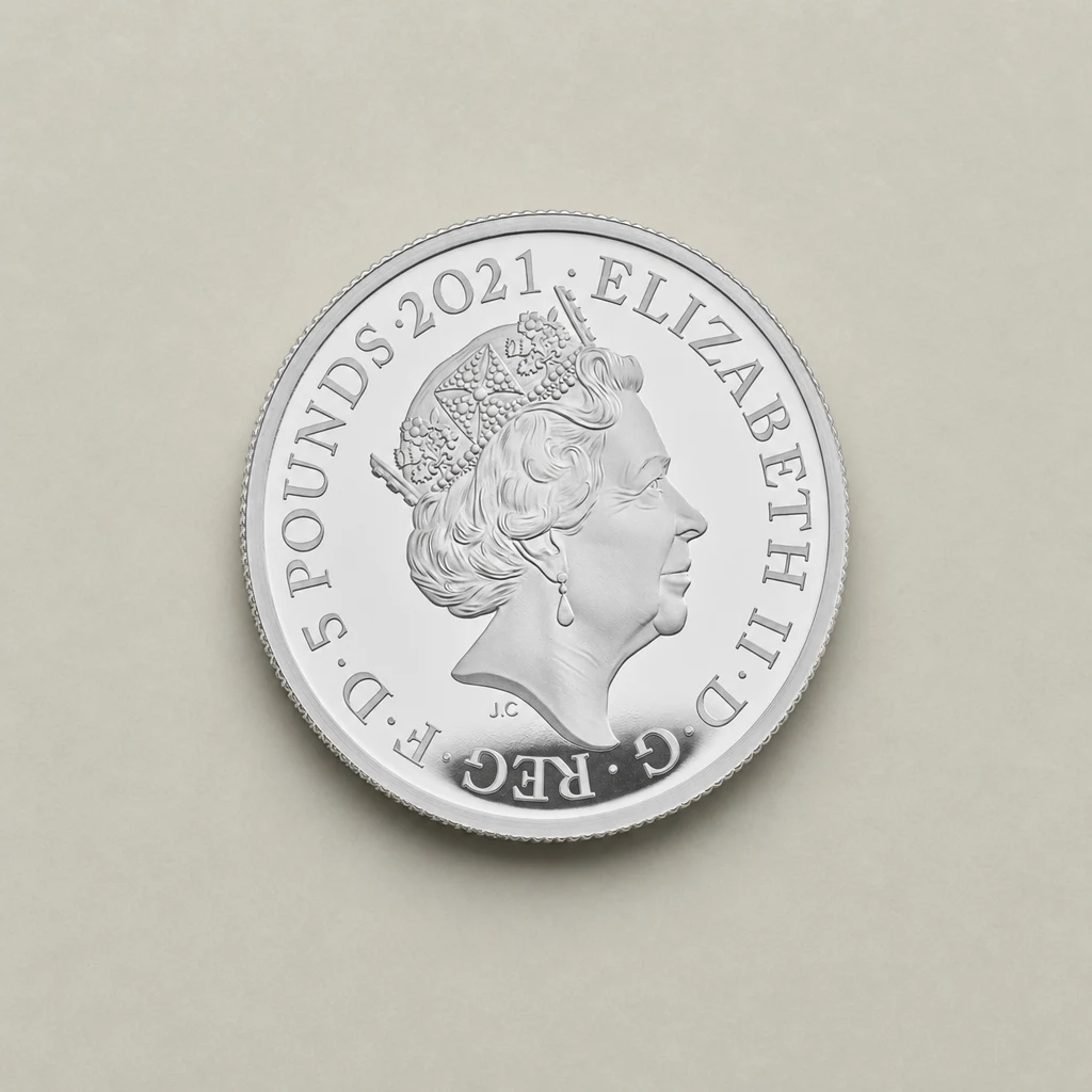 2021 2oz Silver Gothic Crown Quartered Arms
