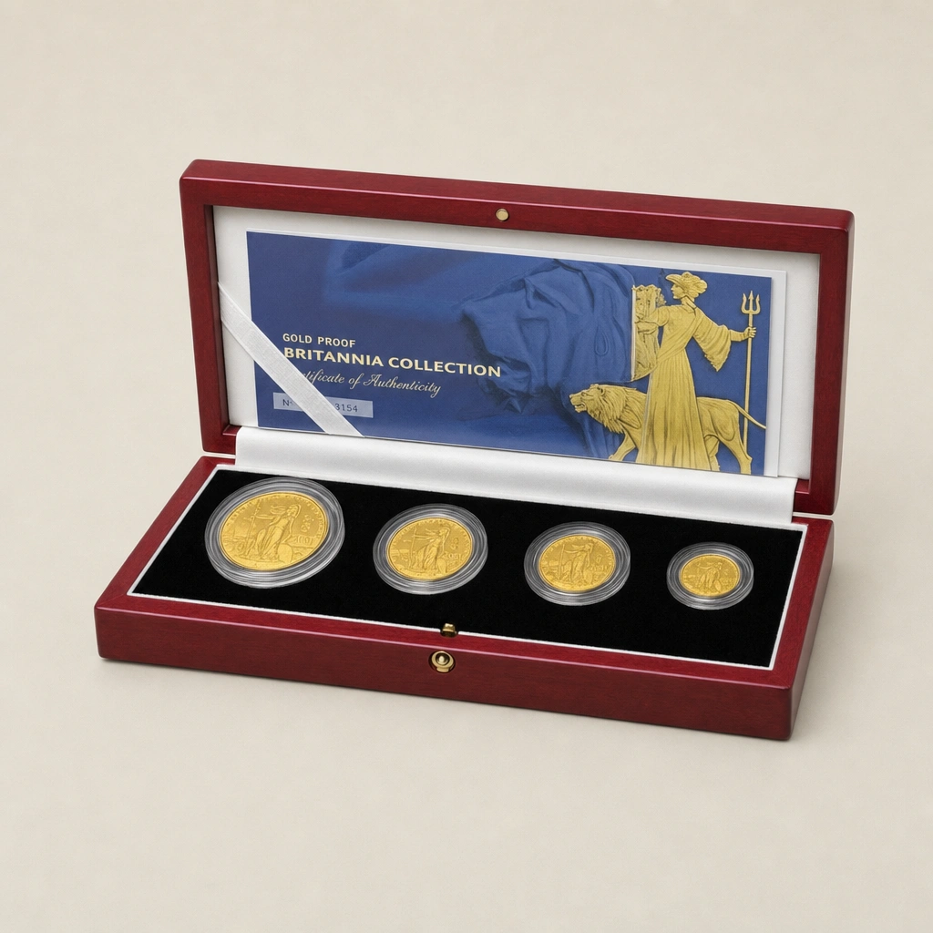 2001 Gold Proof Britannia 4 Coin Set